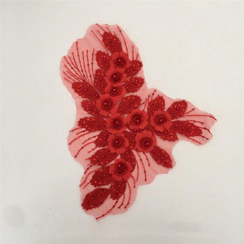 Elegant Sew on Patches Exquisite Clothing Applique Flower Embroidery Stickers  Clothes Sewing