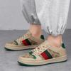New Designer Men Canvas Casual Shoes Trend Striped Flat Skate Shoes Young Man Loafers