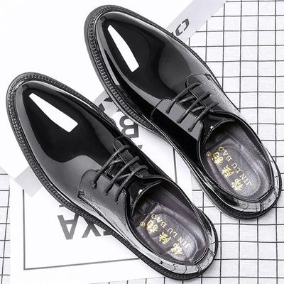 Pantofi de Piele de Toamnă pentru Bărbați Versiune Britanică Coreeană Pantofi de Piele cu Vârf Piele Lăcuită Negru Pantofi la Modă Business Formal Casual Pantofi Strălucitori