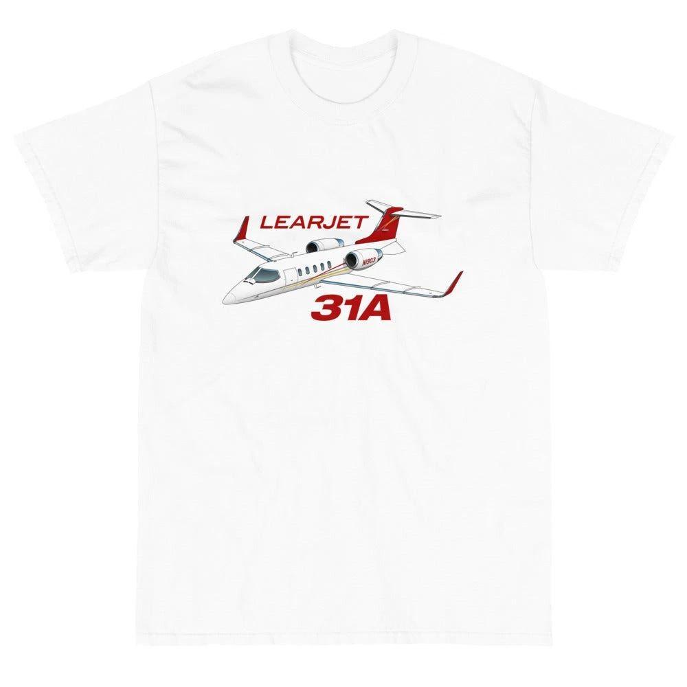 Learjet 31A Airplane T-shirt - Personalized with Your N# XL
