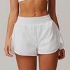 Women S Quick Dry Yoga Shorts Fake Two Piece Sports Shorts For Fitness