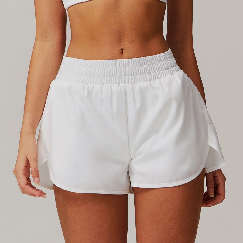 Women S Quick Dry Yoga Shorts Fake Two Piece Sports Shorts For Fitness