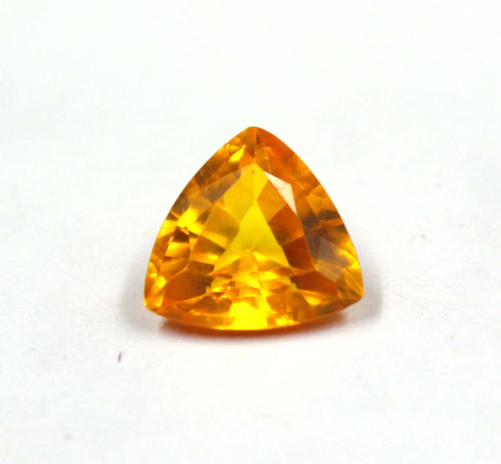 3.80 Carat Wonderful Trillion Shape Orange Sapphire Certified Sri Lanka Gemstone SN535