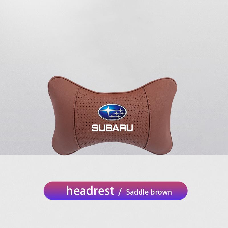 1Pcs Car Seat Headrest Auto Logo Neck Pillow For Subaru STI Forester Tribeca Outback Crosstrek Ascent XV Legacy Impreza Levorg rgw1
