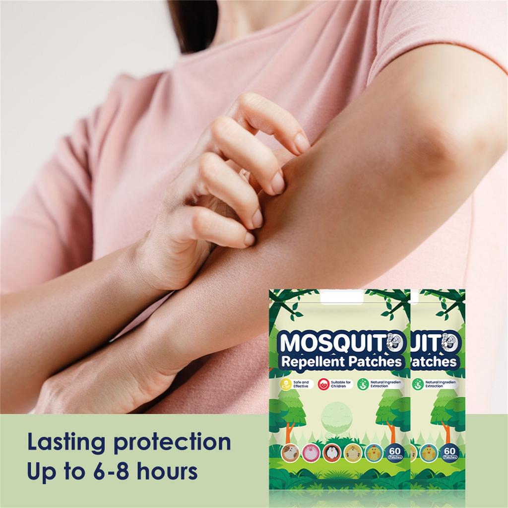 Mugwort Mosquito Summer Outdoor Children's Summer Itching Agent, Skin Agent, Mosquito Bites ,Gentle Fresh Aroma For Adults And Children 60PCS