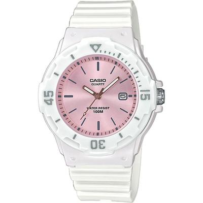CASIO Analog Watch LRW-200H-4E3V Women's Kids Cheap Casio Gloss White X Pink Metallic Overseas Model