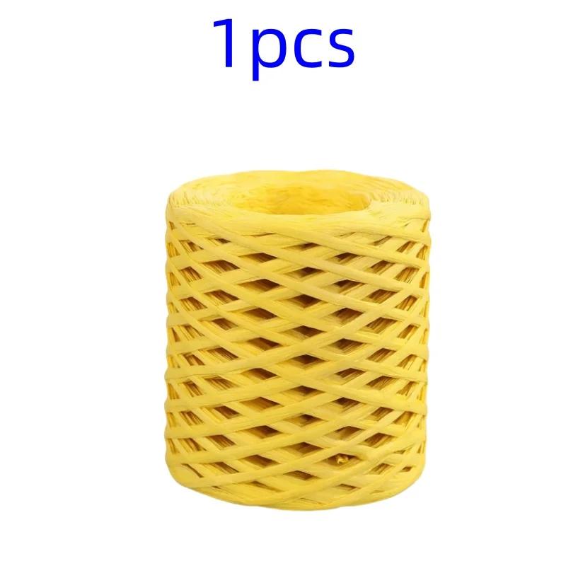 2025 200M Natural Raffia Straw Yarn For Knitting Crocheting Paper Threads DIY Handmade Summer Sunhat Beach Bag Freeshipping