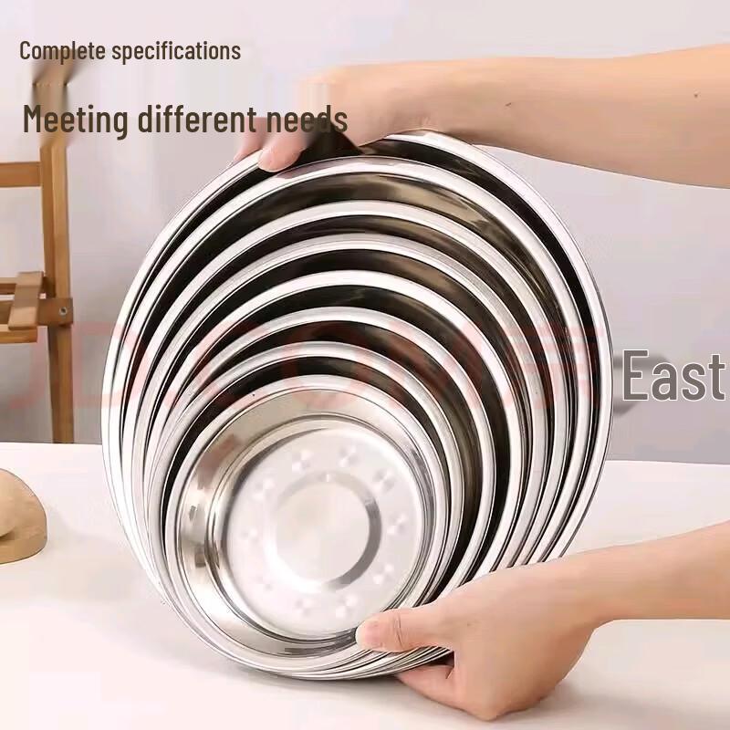 Stainless Steel Round Serving Plates