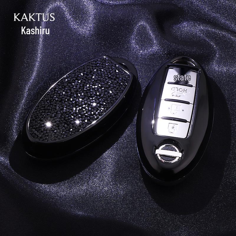 KAKTUS Key Case Cover for Nissan Sylphy, Teana, Tiida, Qashqai, and X-Trail Models.