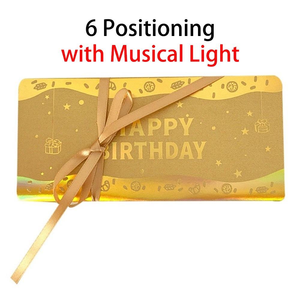 3D Födelsedag Rött Kuvert Hälsningskort Vikbart Födelsedag Rött Kuvert Musikalisk Ljus Hälsningskort Flera Kortplatser