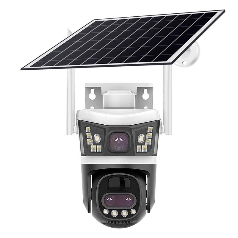 V380pro Solar HD 4G Camera with 10x Optical Zoom & Three Lenses - European Version