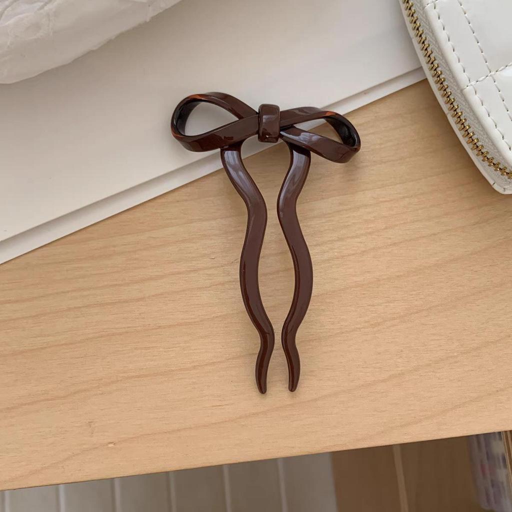 Women's High-End U-Shaped Ancient Style Hair Bow Hairpin for Qipao