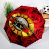 Guns Roses Fire Logo Umbrella 8-Frame for Travel, Camping, Casual Lightweight Portable Umbrella, Essential for Every Family Holidays Gift