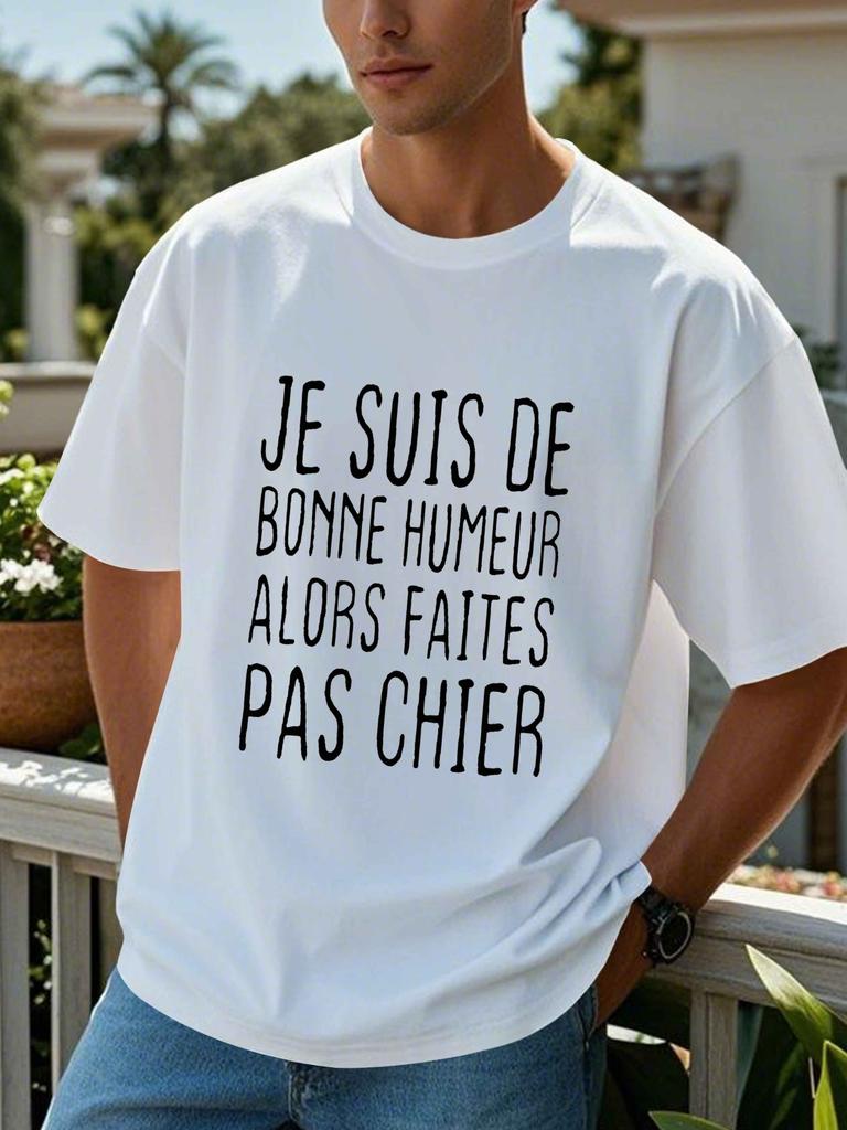Unisexs French Funny TShirt I Am In A Good Mood So Don't Annoy Me Sarcastic Humor Tee Casual Cotton Tops