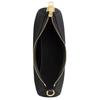 Coach Teri 24 Logo Metallico Chiusura con Zip Borsa a Tracolla Tote in Pelle Granata Media Borse da Donna Nero CV934-IMBLK