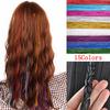 120pcs/lot Bling Hair Secoration Fashion Hair Tinsel Sparkle Glitter Extensions Highlights False Hair Strands Party Accessories