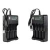 18650 Li-ion Battery Charger 2 3 4 Slots 110V 220V USB A Port For 18650 18700 Charging 3.7V Rechargeable Lithium Battery Charger