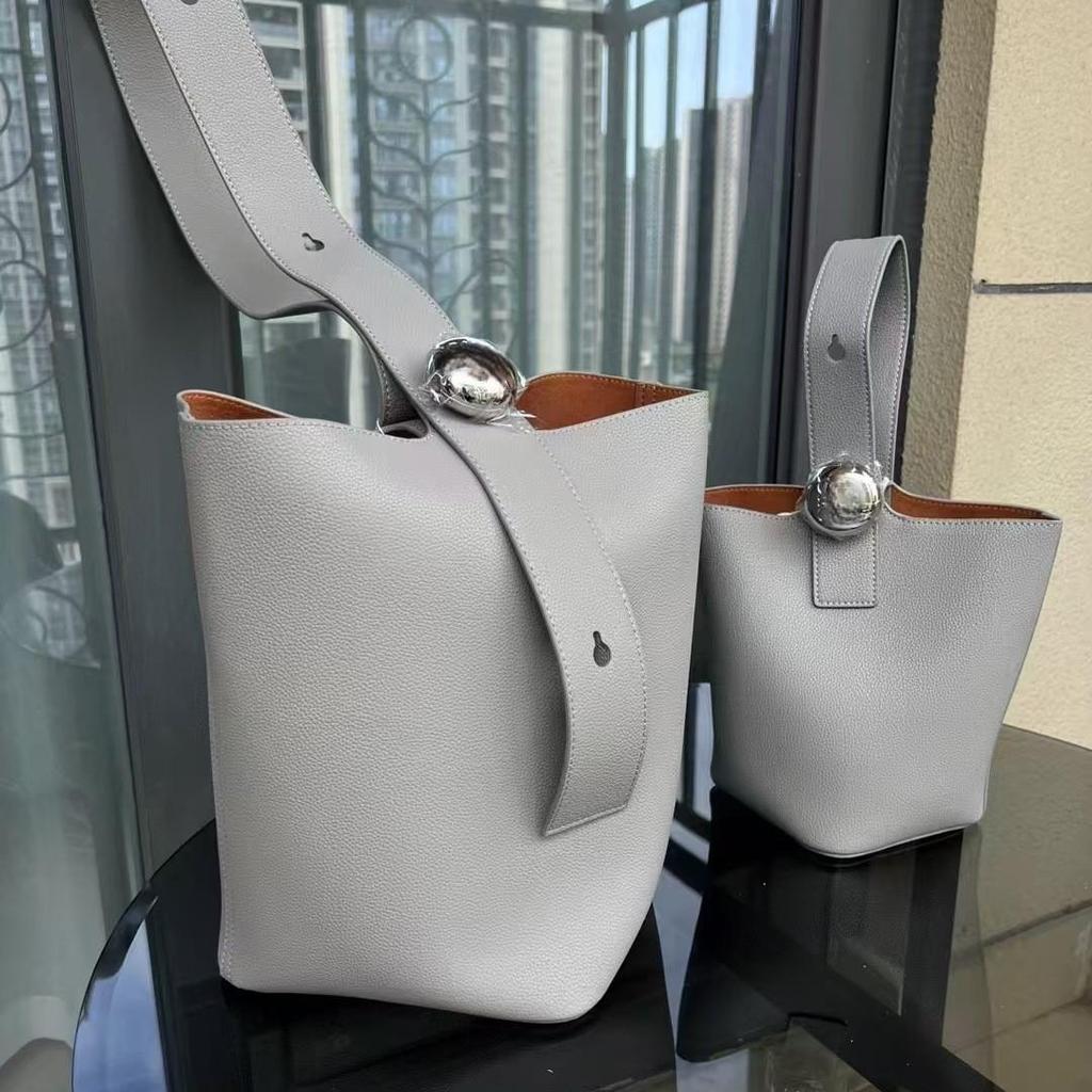 Loe 2024 Mini Pebble Fortune Bucket Handbag - Large Capacity Women's Tote