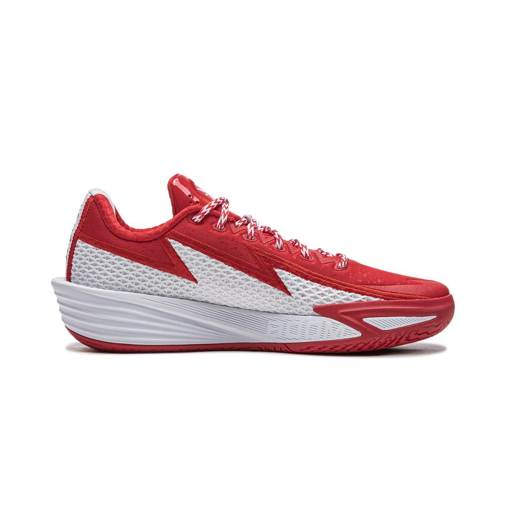 Li Ning Wade Lightning 2 Lage Top Basketbalschoenen Heren Rood Wit ABPV013-5