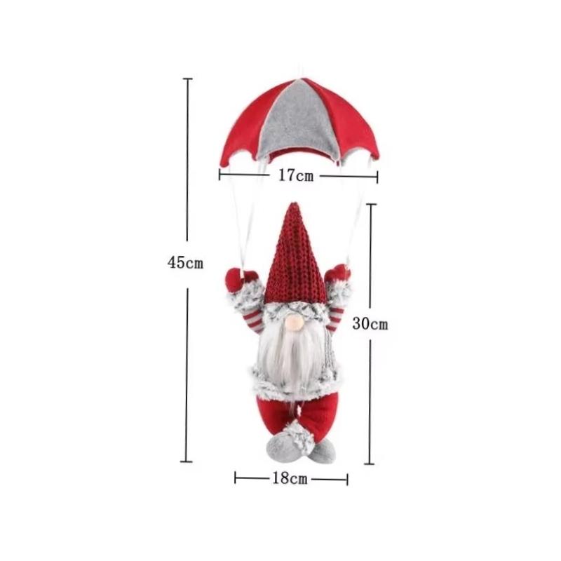 Christmas Scene Decorations Christmas White Beard Parachuting Elderly Parachuting Christmas Window Display Hanging Pendants Gift