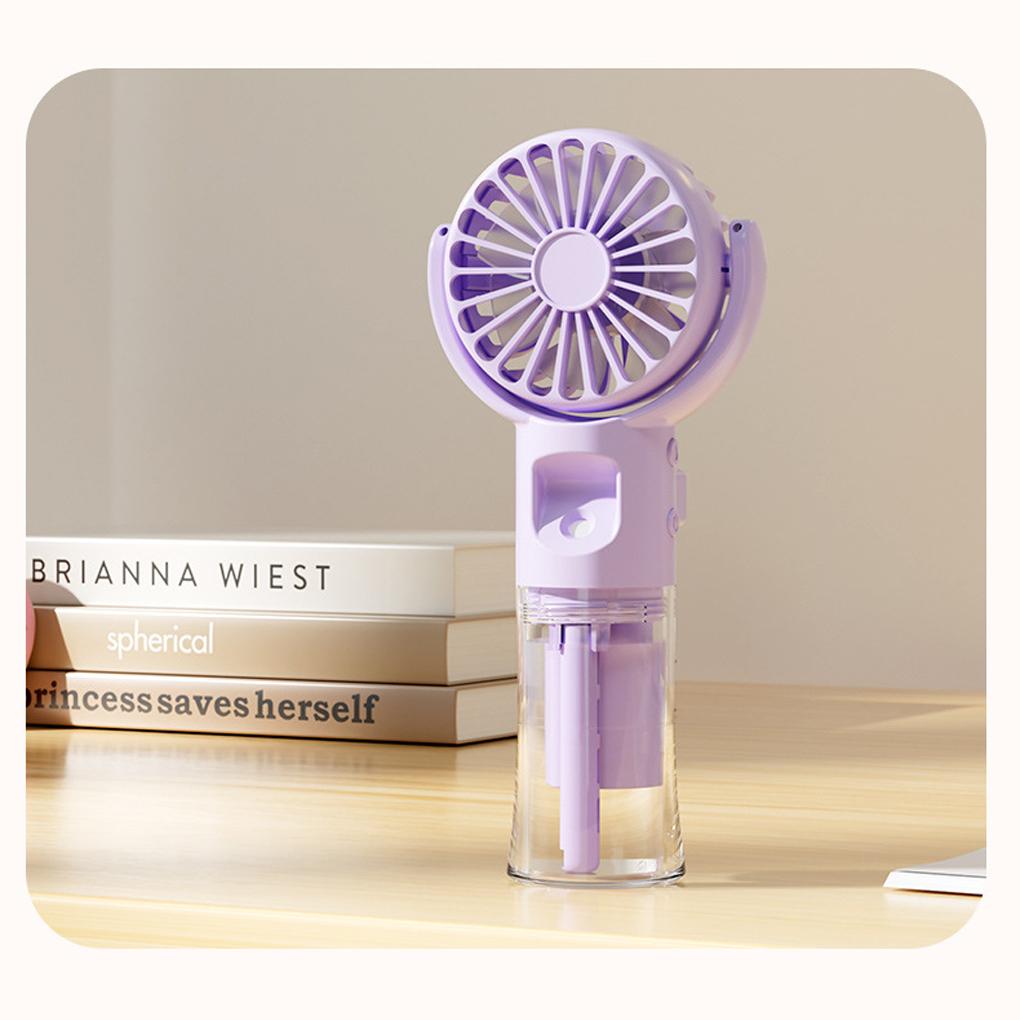 Portable Rechargeable Humidifier Fan 4-gear Wind Speed Regulation Beauty Moisturizing Mini Handheld