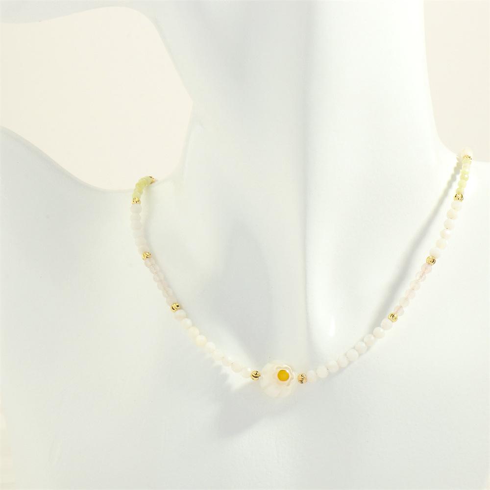 

Ожерелье из драгоценных камней ручной работы со стеклянной подвеской Геометрический дизайн Модное ожерелье для женщин StyleG