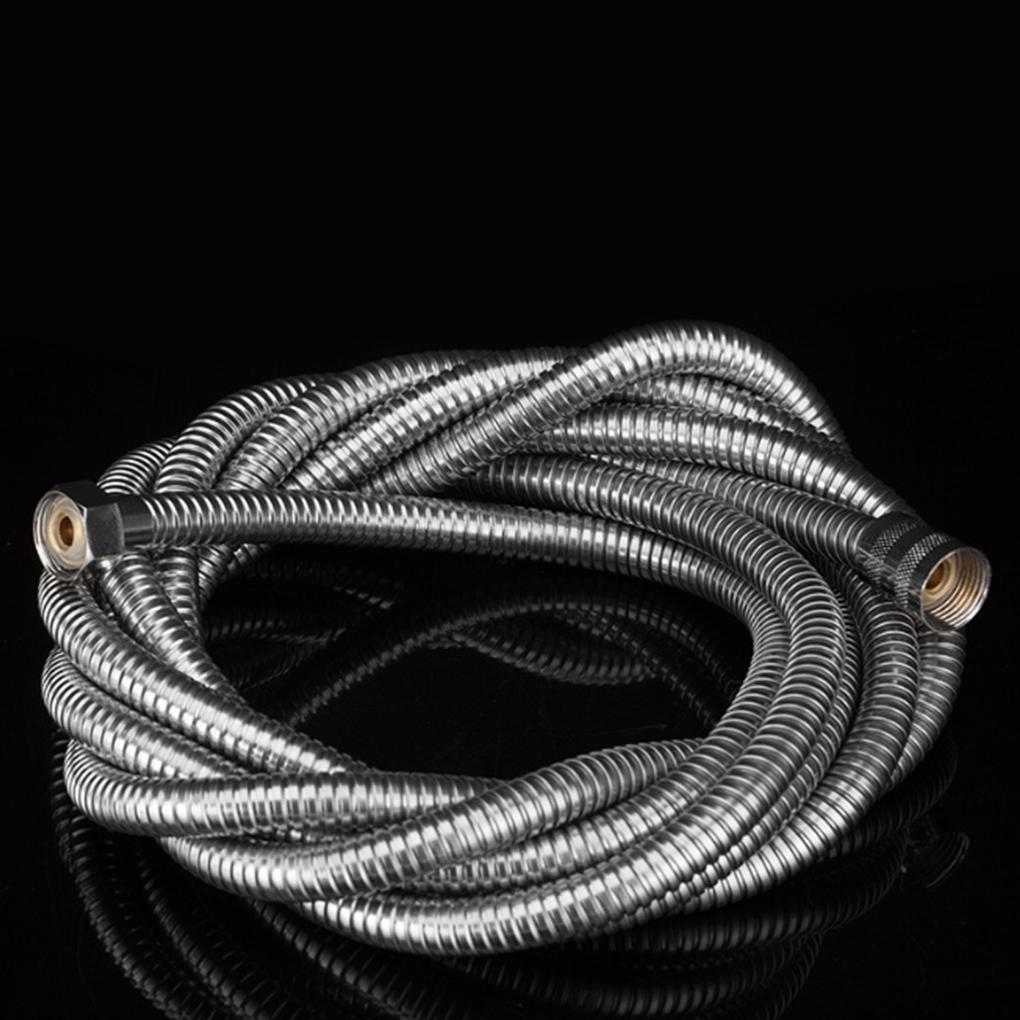 Flexible Shower Hose Stainless Steel Water Pipe Bathroom Soft Tube Accessories 2.5m