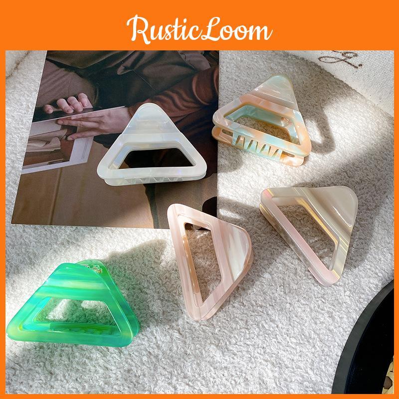 High-quality Acetate Triangle Hair Clutch Clip In Blue Pink For Stylish Updos And Ponytails