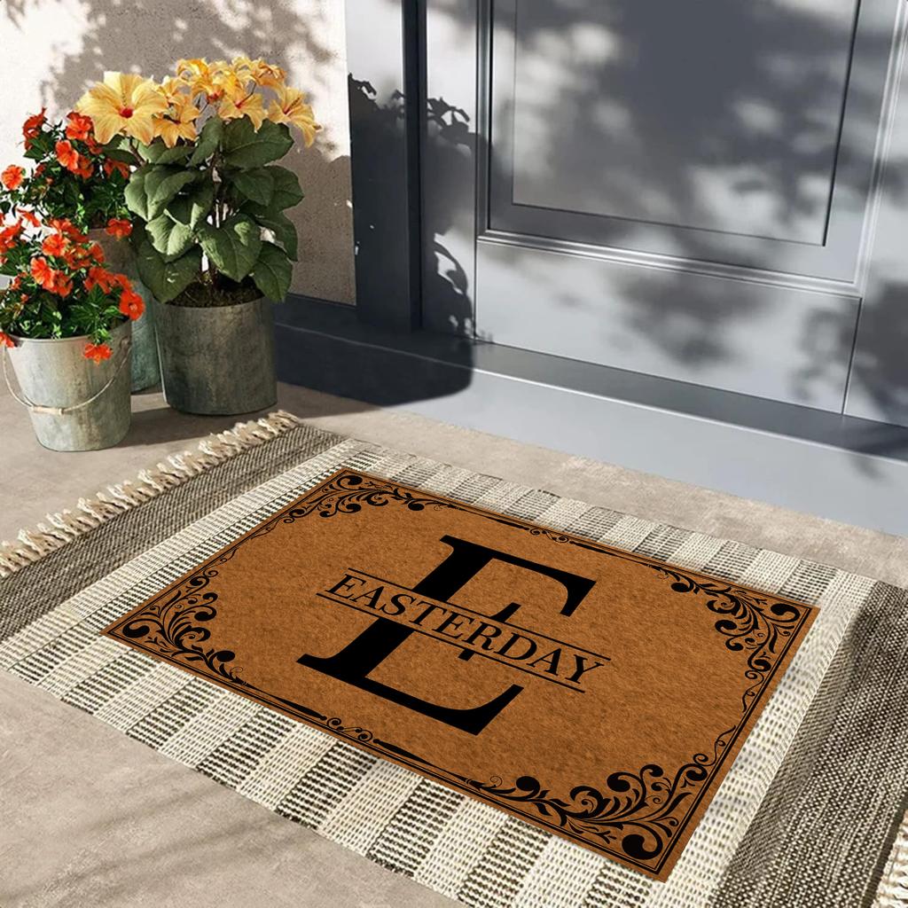 Custom Initial Family Name Doormat Rubber Bathroom Kitchen Mat Garden Garage Door Floor Mat Non-Slip Carpet Entrance Rug