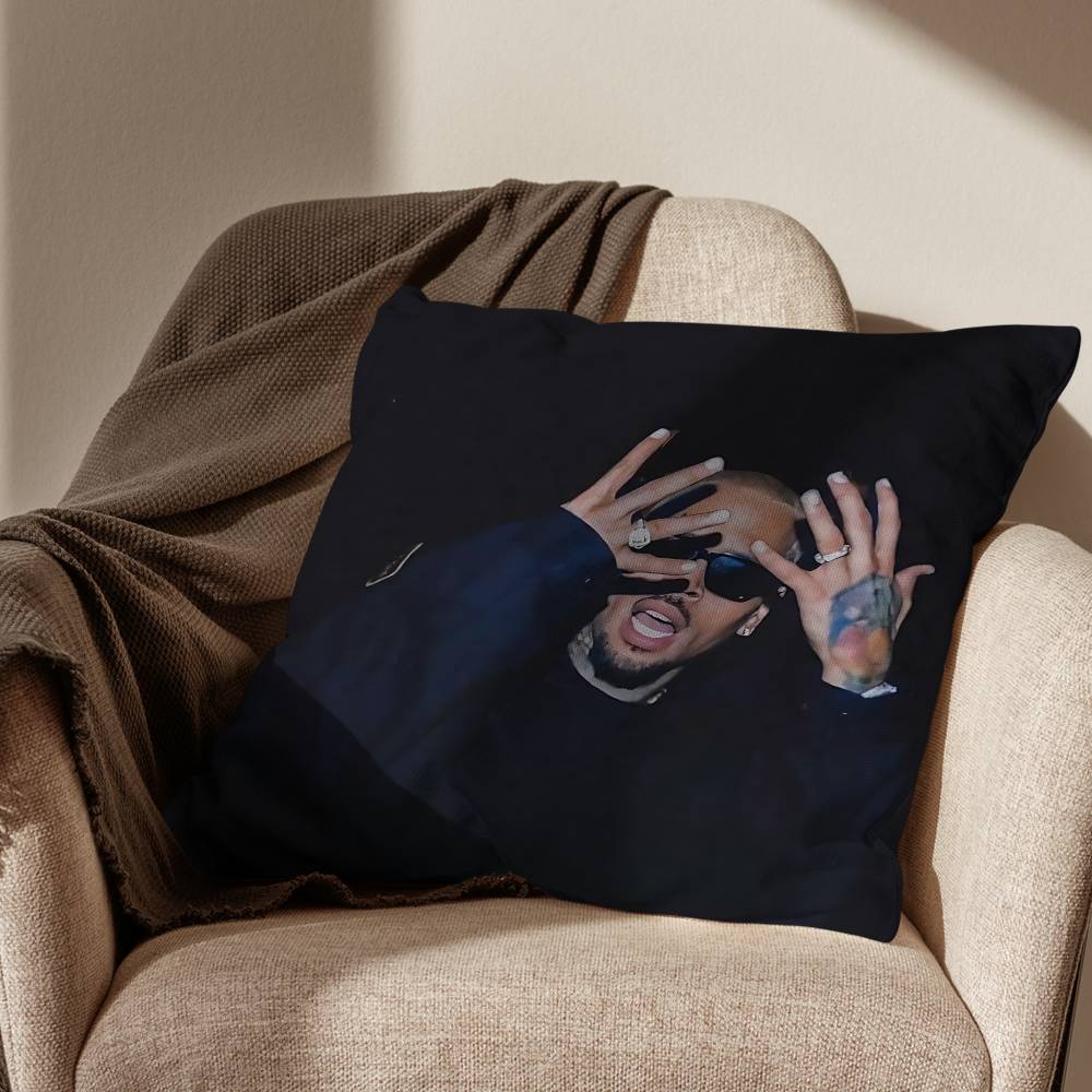 Residuals It Depends Chris Brown Pillow Case Antidustmite Pillowcase Invisible Zipper Silky Short Plush Sofa Cushion Cover