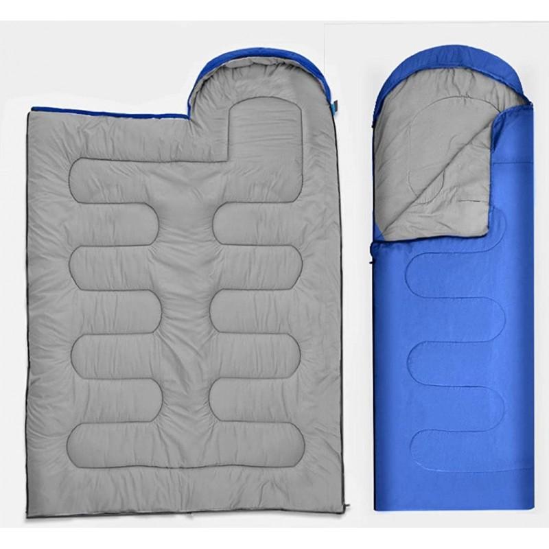 Lightweight Mummy Sleeping Bag 2in1 Quilt Cover Blue Camping