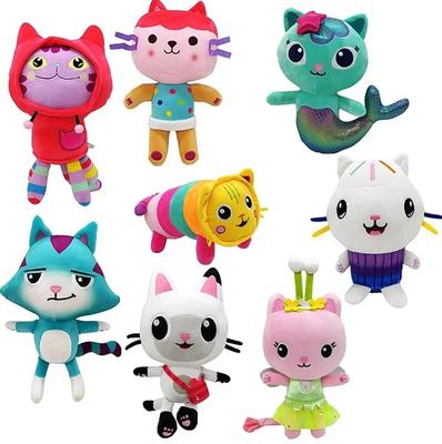 Gabby Dollhouse Plush Toy Mercat Cartoon Stuffed Animals Smiling Cat Car Cat Hug Gaby Girl Dolls Kids Birthday Gifts