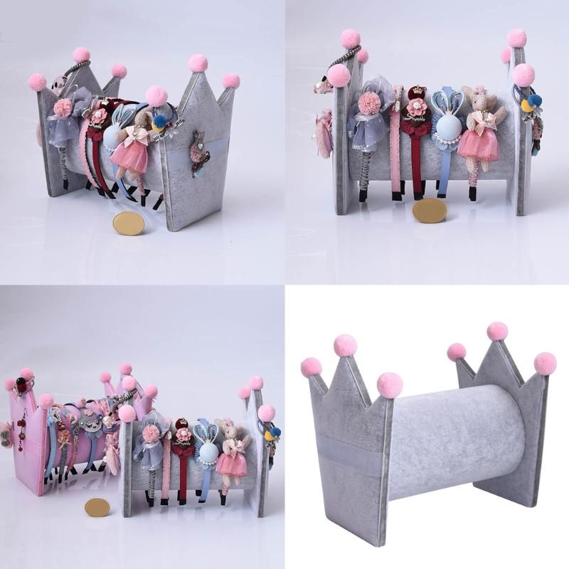 Elegant Hair Jewelry Holder Hairbands Holder Hair Clip Holder Earring Storage Stand Soft Plush Texture for Hairband
