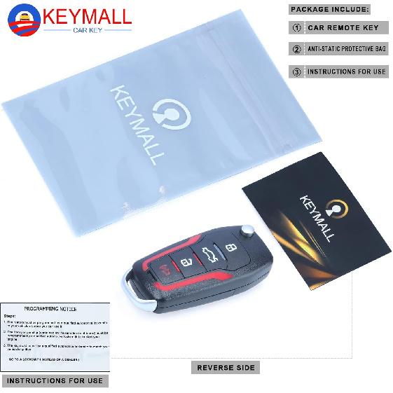 keyless Entry Replacement Car Key Fob Remote Transmitter 4D63 for Ford, Lincoln, Mercury CWTWB1U345
