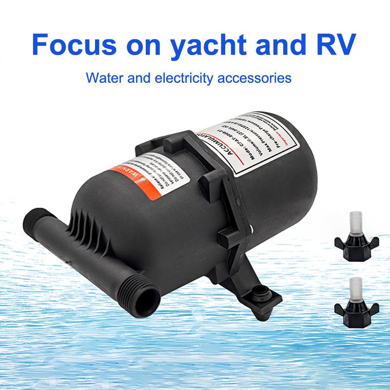 Micro Water Pump Pressure Tank 0.8L Gas Storage Tank Rv Yacht Diaphragm Pump Constant Pressure Water Supply Equipment