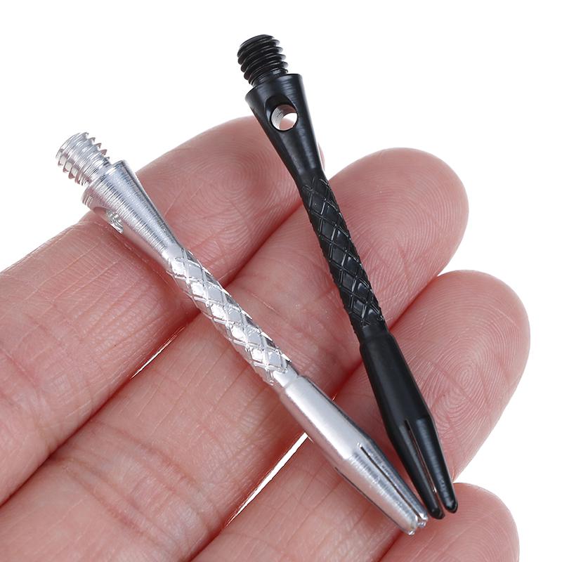 12pcs 5cm Aluminium Alloy Screw Dart Shaft Silver Black Darts Stems Replace Nw