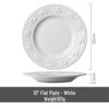 Wuhe Classic Light Luxury Strawberry Embossed Ceramic Flat Plate