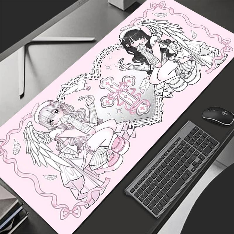 Kawaii Mouse Pad Anime Cute Girl Gabinete Gamer Computer Desk Mat Keyboard Gaming Accessories Mousepad rubber Aanime girl 800x300x2mm