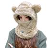 Fleece Thick Mask Scarf Integrated Cycling Warm Women's Scarf One-piece Plush Bear Ear Hat Men