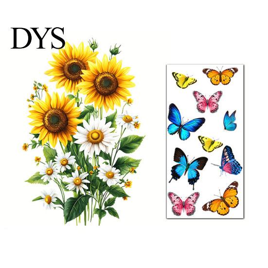 Blumenmuster Fensterfolie Sonnenfänger Statische Folie, Schmetterling Selbstklebender Glasaufkleber, Heimdeko Abdeckung Abnehmbar Sichtschutz für Büro