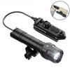 1200 LM Tactical Rifle LED Flashlight 1200Lumens Remote Pressure Switch M-Rail Rechargeable 3 Modes Light for Hunting Camping