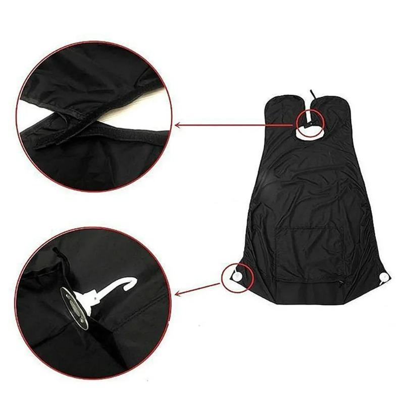 1pc Men Beards Shaving Aprons Creative Wall Mirror Suction Haircut Wrap Cape Home Salon Moustache Beard Shaving Apron