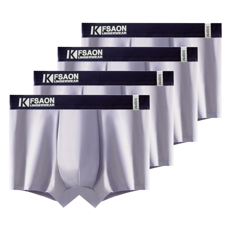 4 Pcs Men's Boxer Briefs Shorts Undies Soft Underwear Undershorts Panties Boy Big Cotton Underpants L XL XXL 3XL 4XL