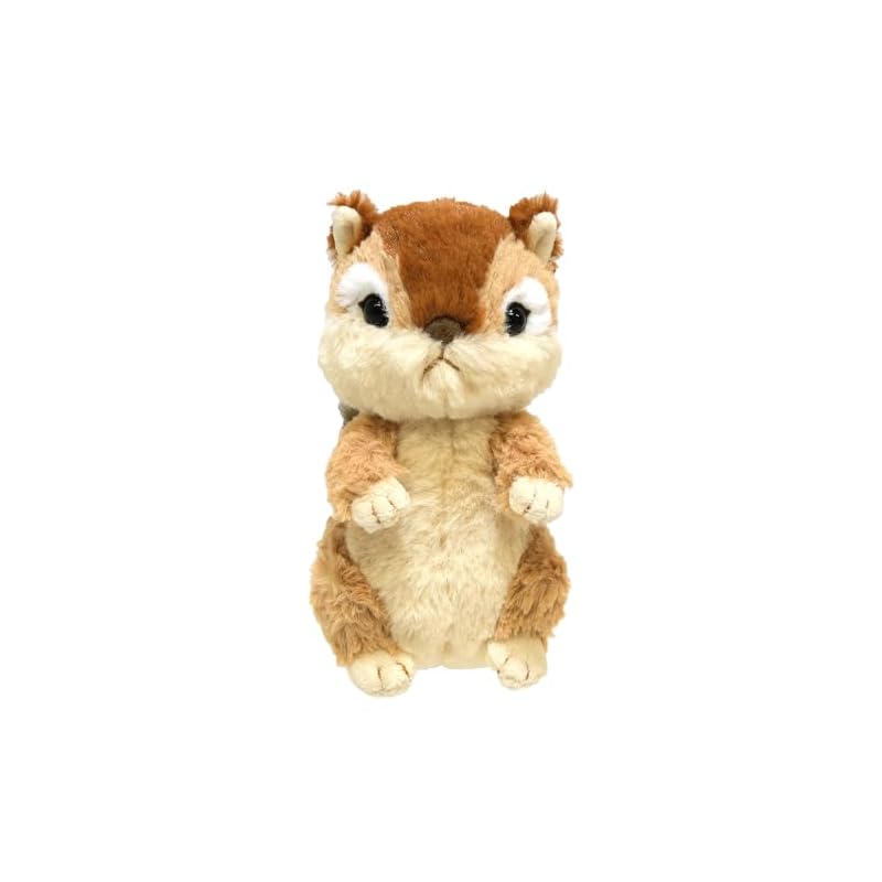 SunLemon Fluffy's Small Chipmunk Plush Toy, 8 x 13 x 14.5 cm, Cute Animal, P-1553