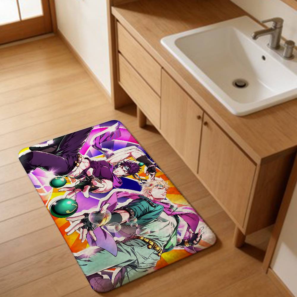 Anime J-JoJo Japan Floor Mat INS Style Soft Bedroom Floor House Laundry Room Mat Anti-skid Bedside Area Rugs