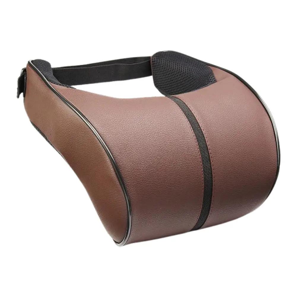 Car Headrest Neck Pillow PU Leather Headrest Pillow Neck Seat Car Neck Foam Support Relief Memory Cushion Rest Pain Pillow Z2K7