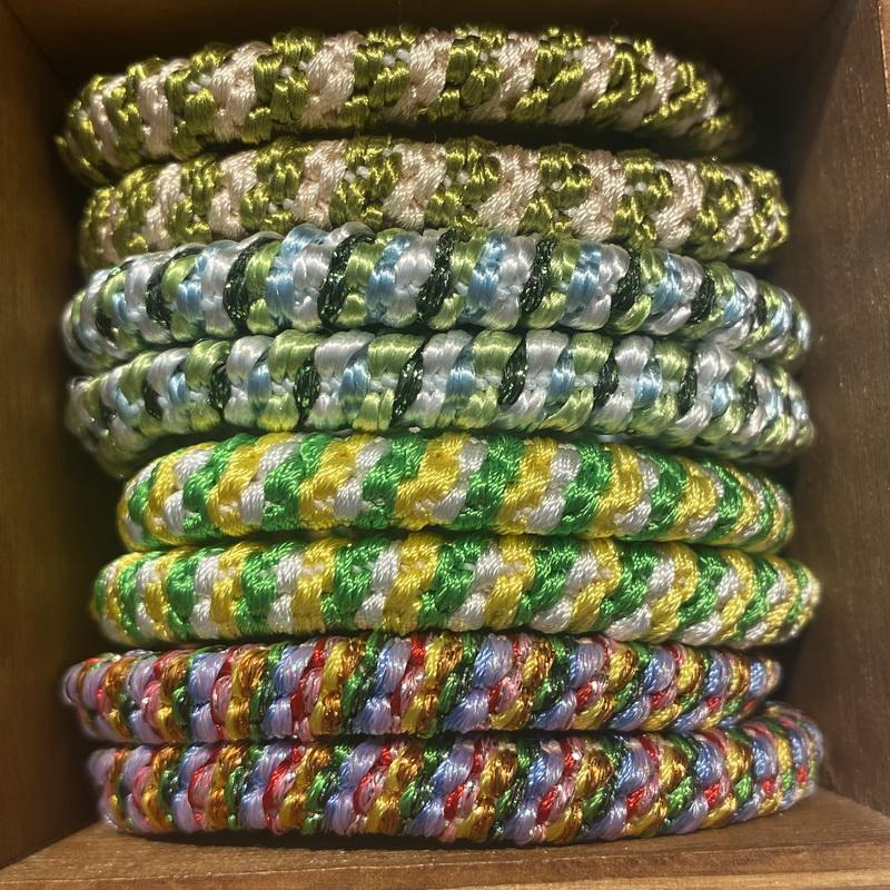 8 szt./partia damskie modne kolorowe gumki do włosów na Bransoletkę dziewczęce elastyczna gumka do włosów knekki sznurek do włosów knekki haar elastiek