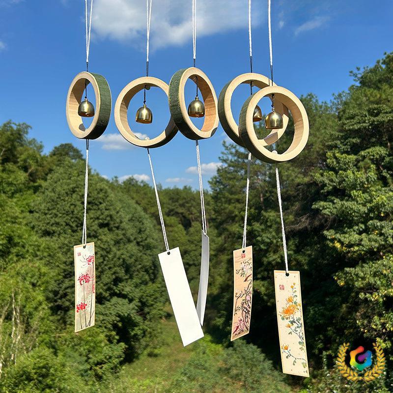 Bamboo Wind Chime Pendant: Retro Chinese Style Outdoor Ornament & Handmade Gift
