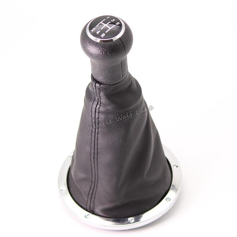 5 Speed Gear Stick Shift Knob With Leather Boot For VW Gol Parati Saveiro 1994 1995 1996 1997 1998 1999 2010 Pointer 1994-2010