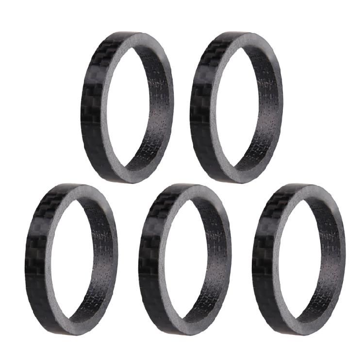 5 Pcs Bike Carbon Fiber Headset Spacer Lightweight Bicycles Headset Washer